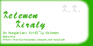 kelemen kiraly business card